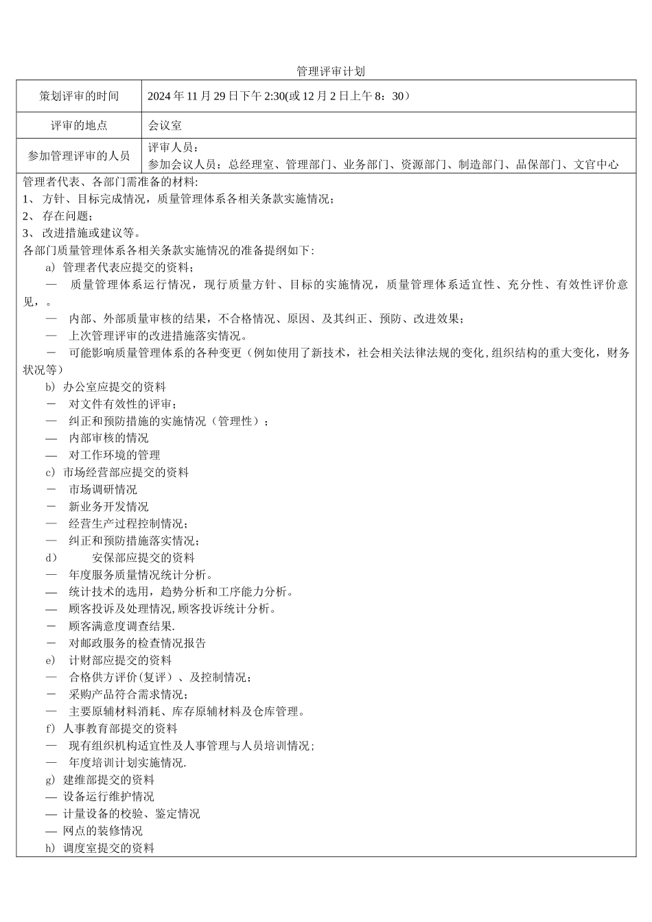 管理评审记录全套案例资料_第1页