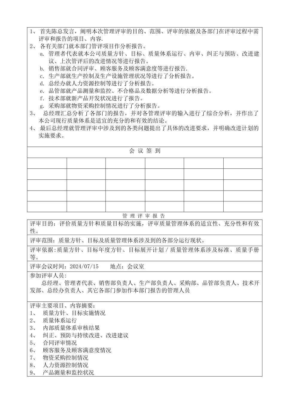 管理评审记录完整版_第2页