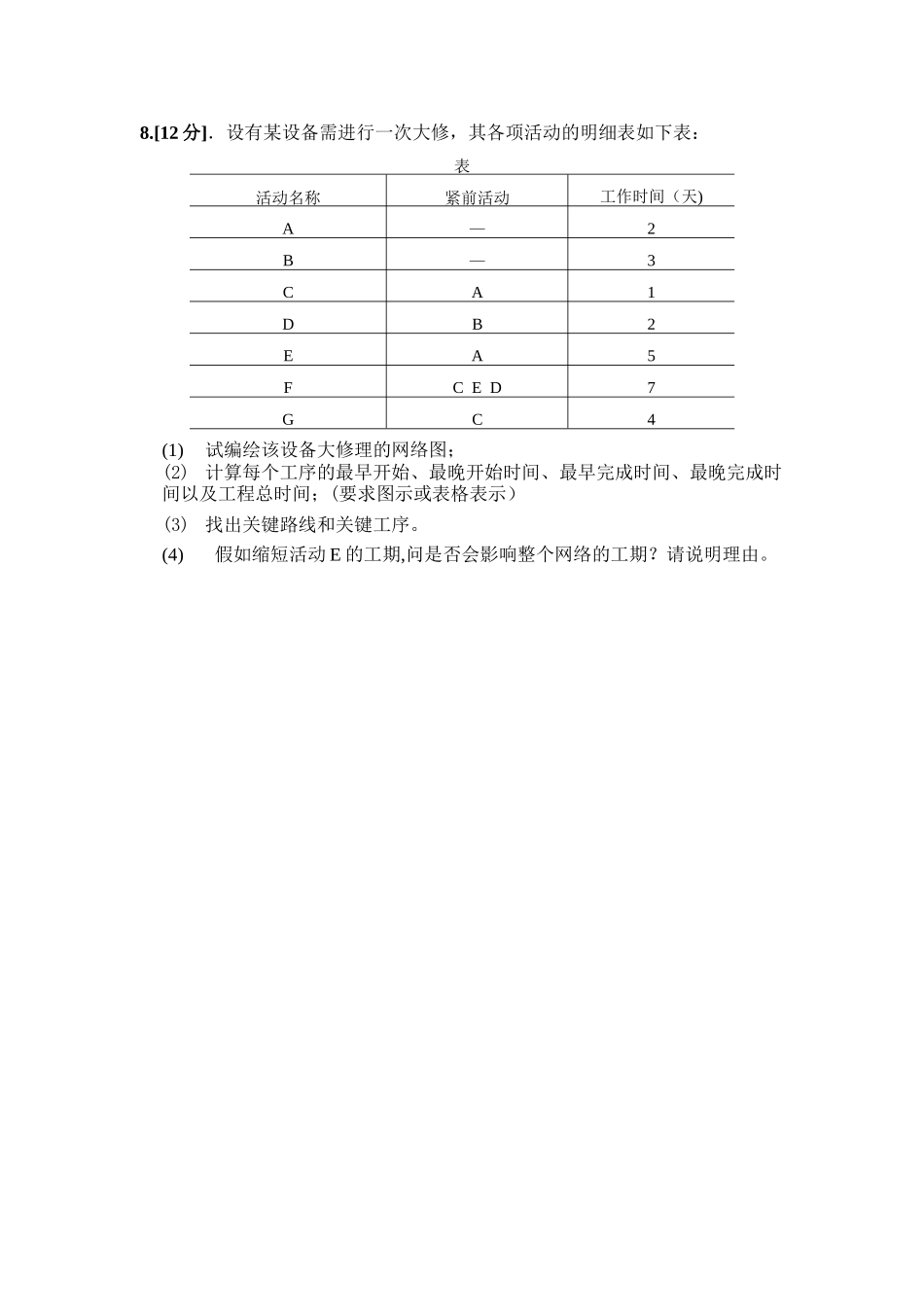 管理运筹学期末试卷题目B卷_第3页