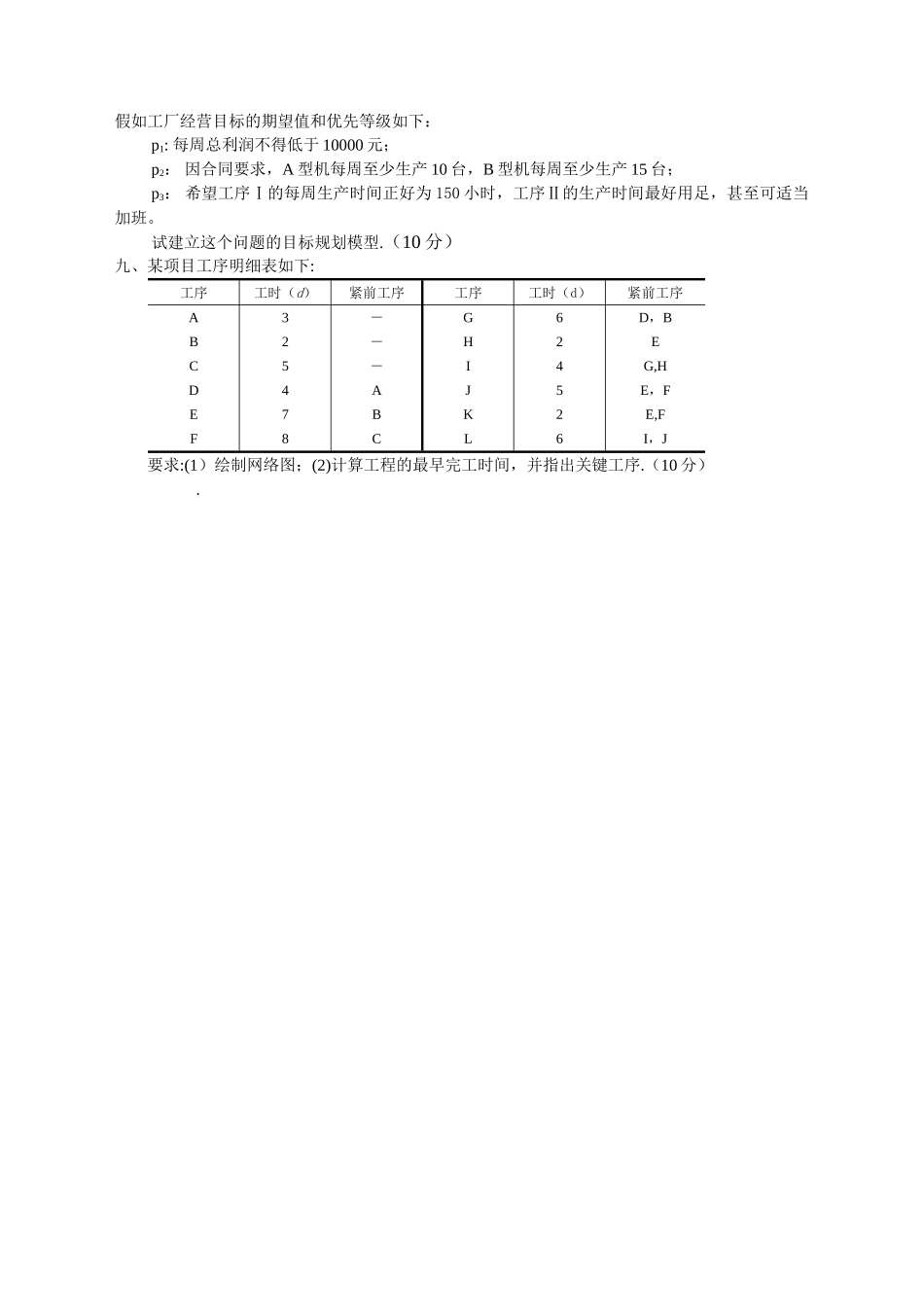 管理运筹学期末试卷B_第3页