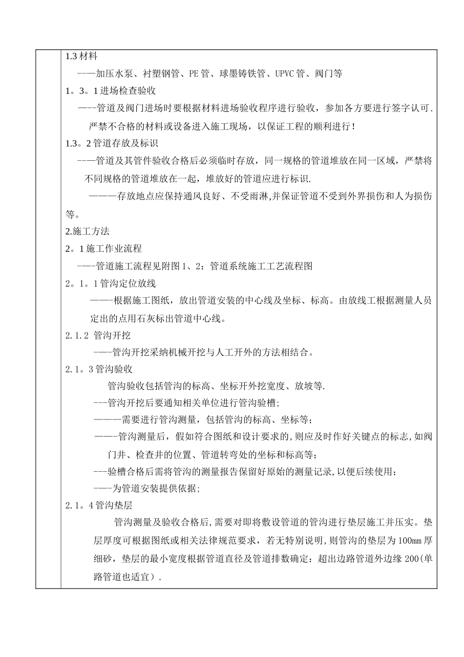 管道安装施工技术交底_第2页