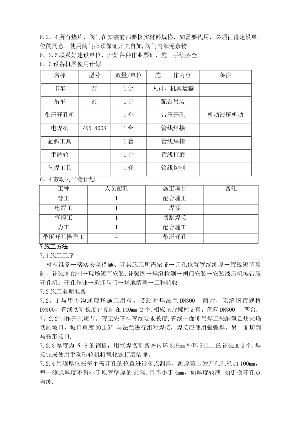 管道带压开孔方案_第3页