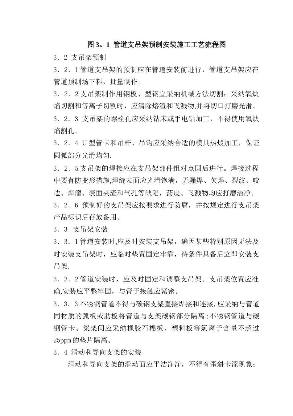 管道支架预制安装施工工艺标准_第2页