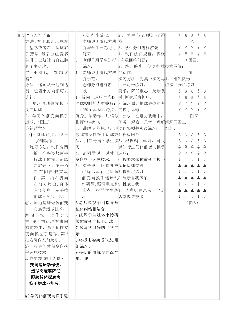 篮球体前变向换手运球教案_第2页