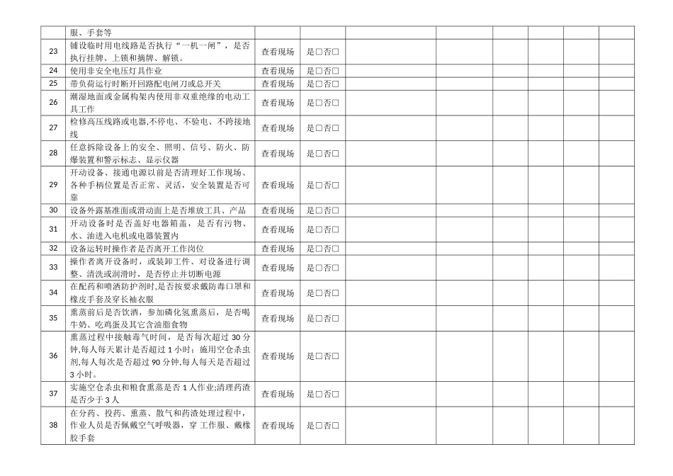 粮食企业安全隐患排查记录表_第2页