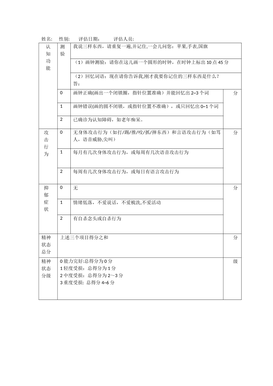 精神状态评估表_第1页