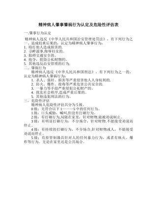 精神病肇事肇祸评估表