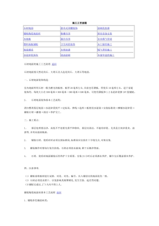 精装修施工工艺流程
