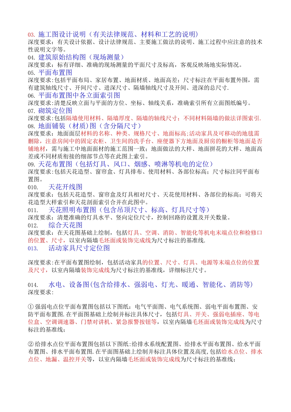 精装修施工图设计深度要求_第2页