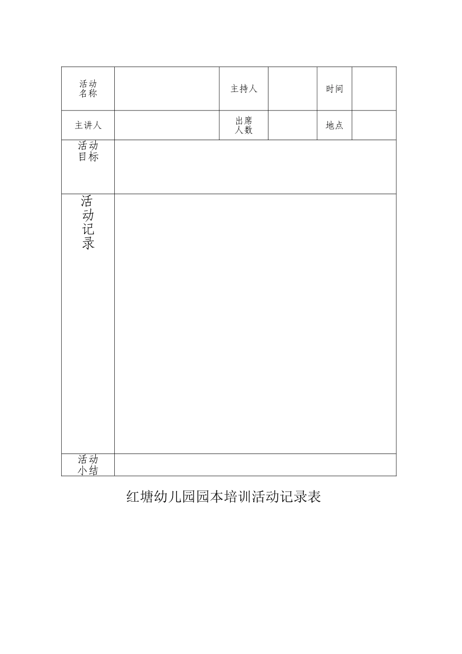 红塘幼儿园园本培训活动记录表--_第2页