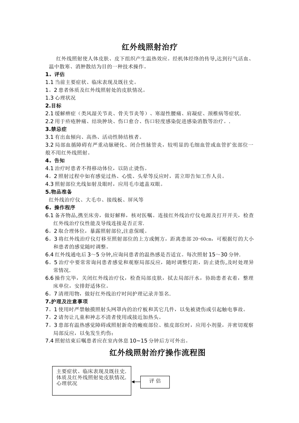 红外线治疗仪操作流程_第1页