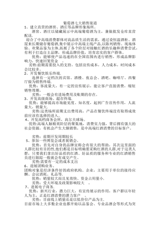 红酒销售渠道