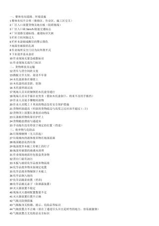 约100处安全隐患漫画图