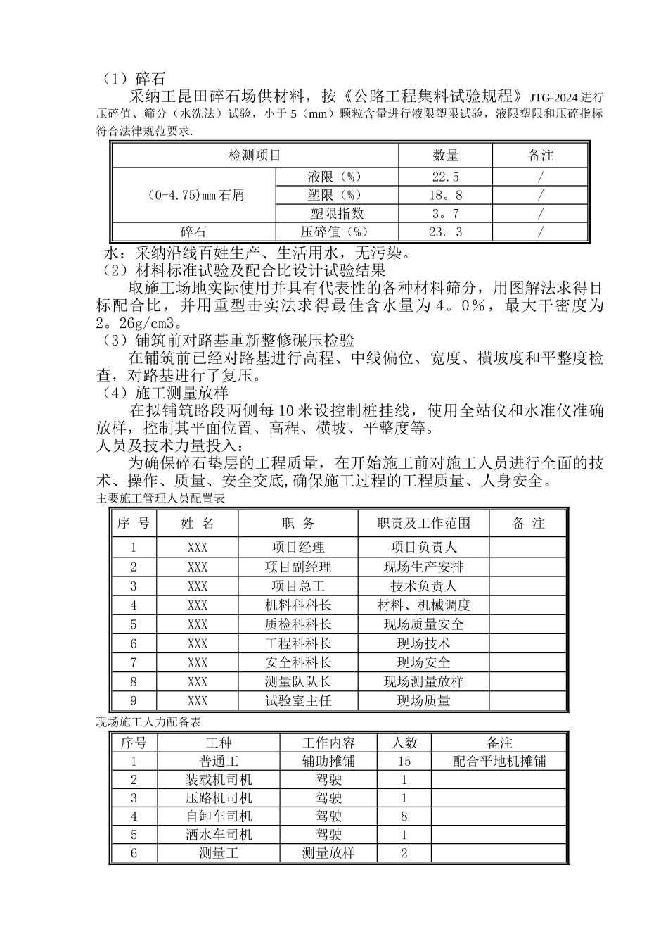 级配碎石垫层试验段施工总结报告_第2页