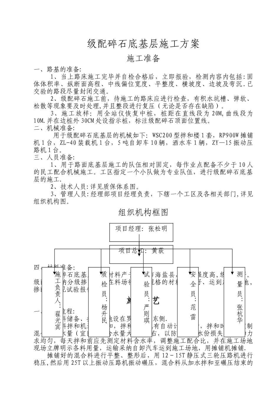 级配碎石底基层施工方案_第1页