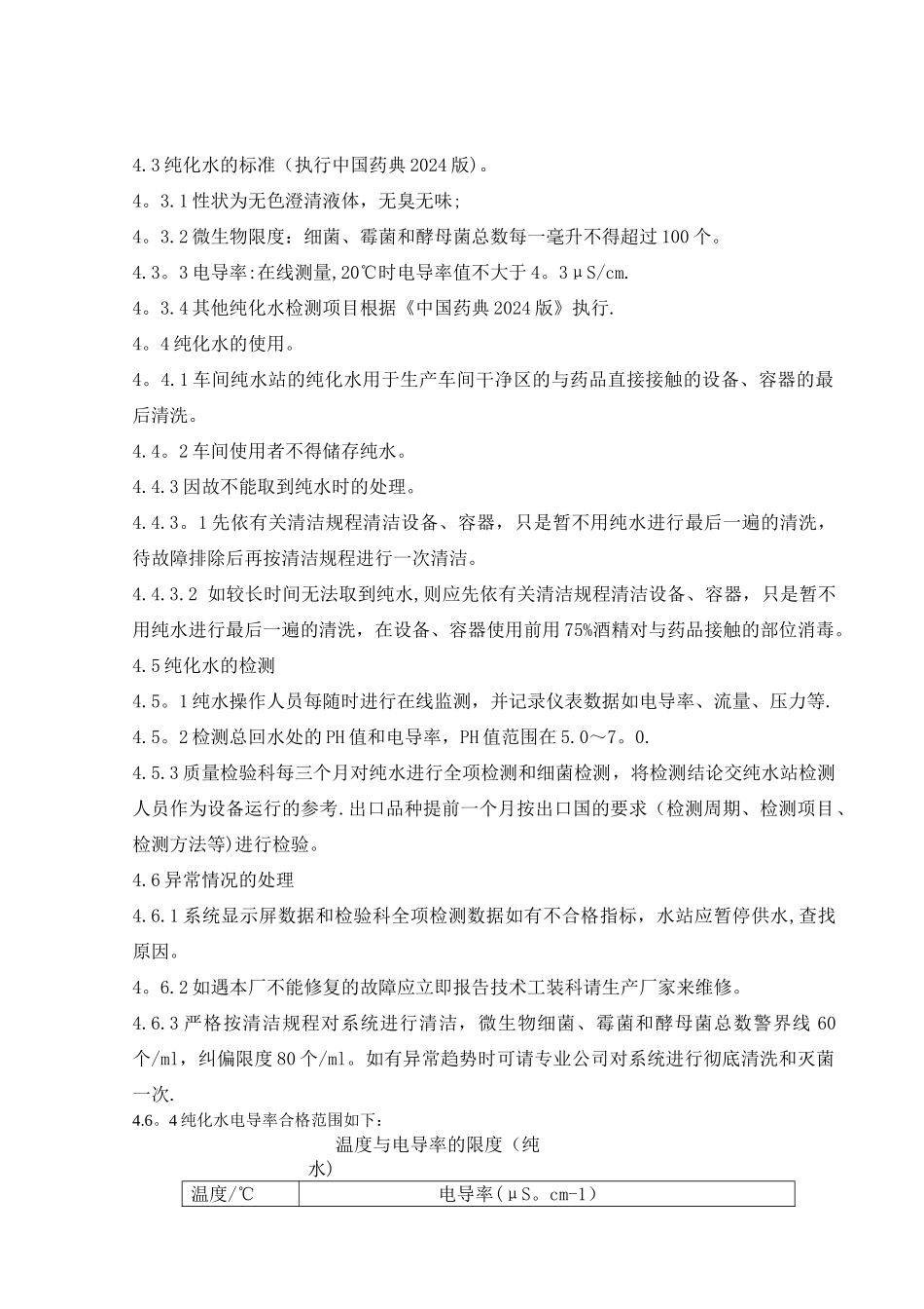 纯化水系统管理规程_第2页