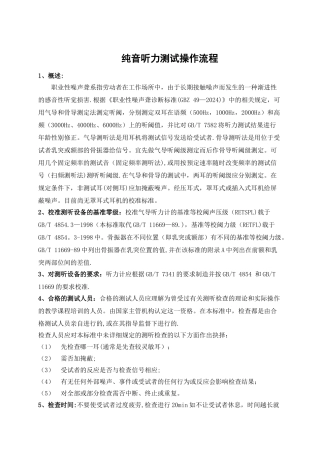纯音听力测试操作流程
