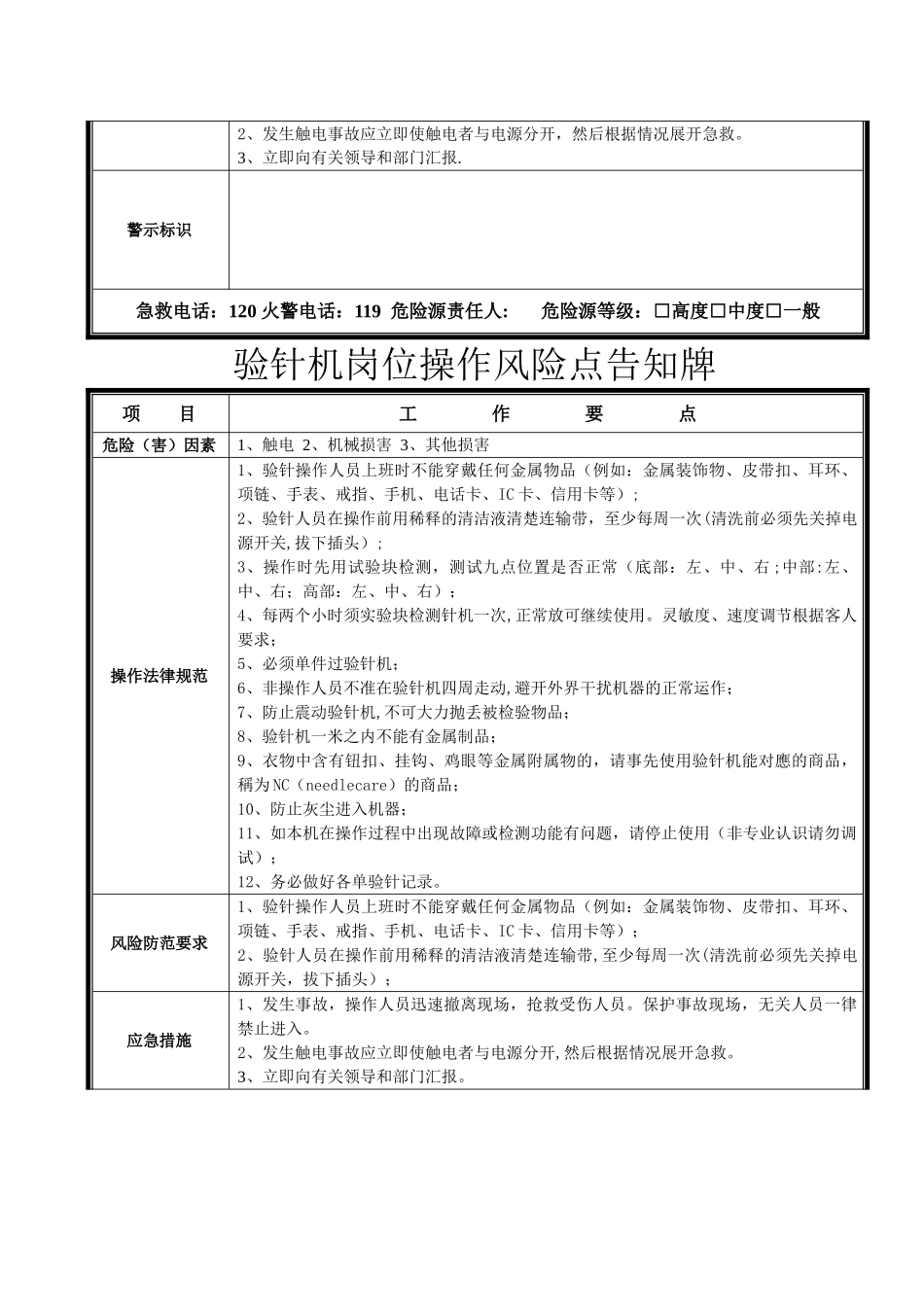 纺织制衣行业岗位风险告知卡汇总_第2页