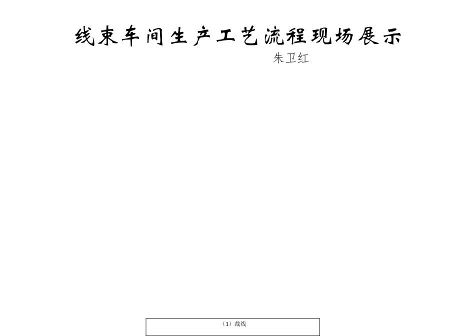 线束车间生产工艺流程现场展示_第1页