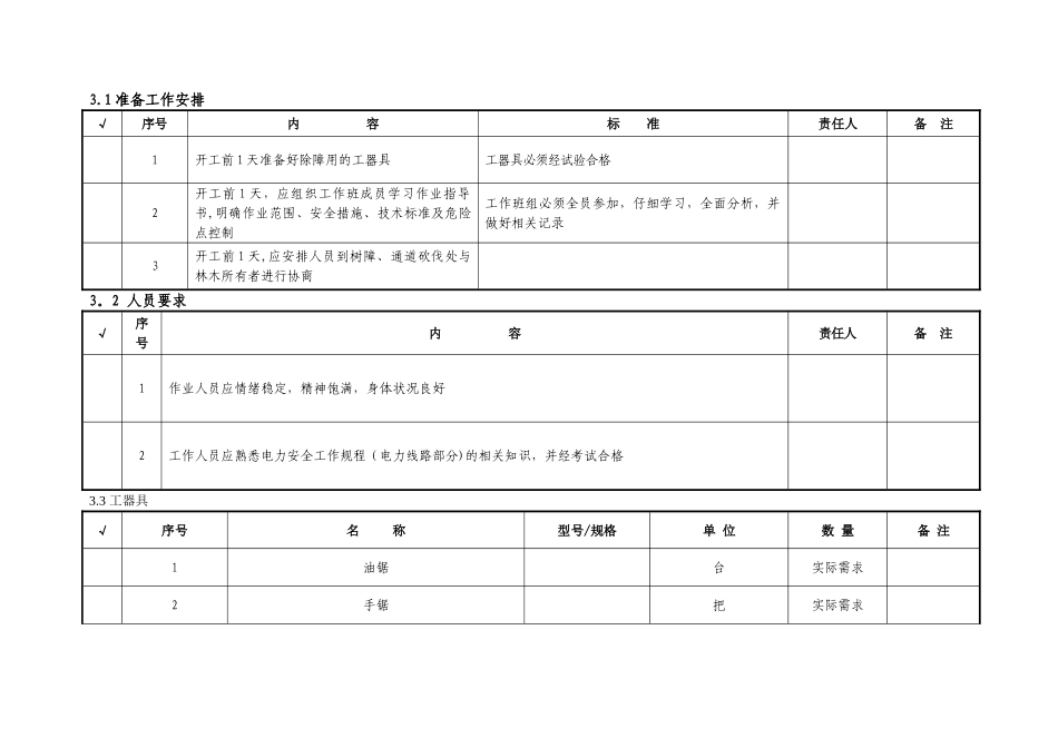 线路树障、通道砍伐作业指导书_第2页