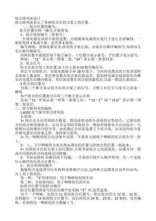 组合排列表设计