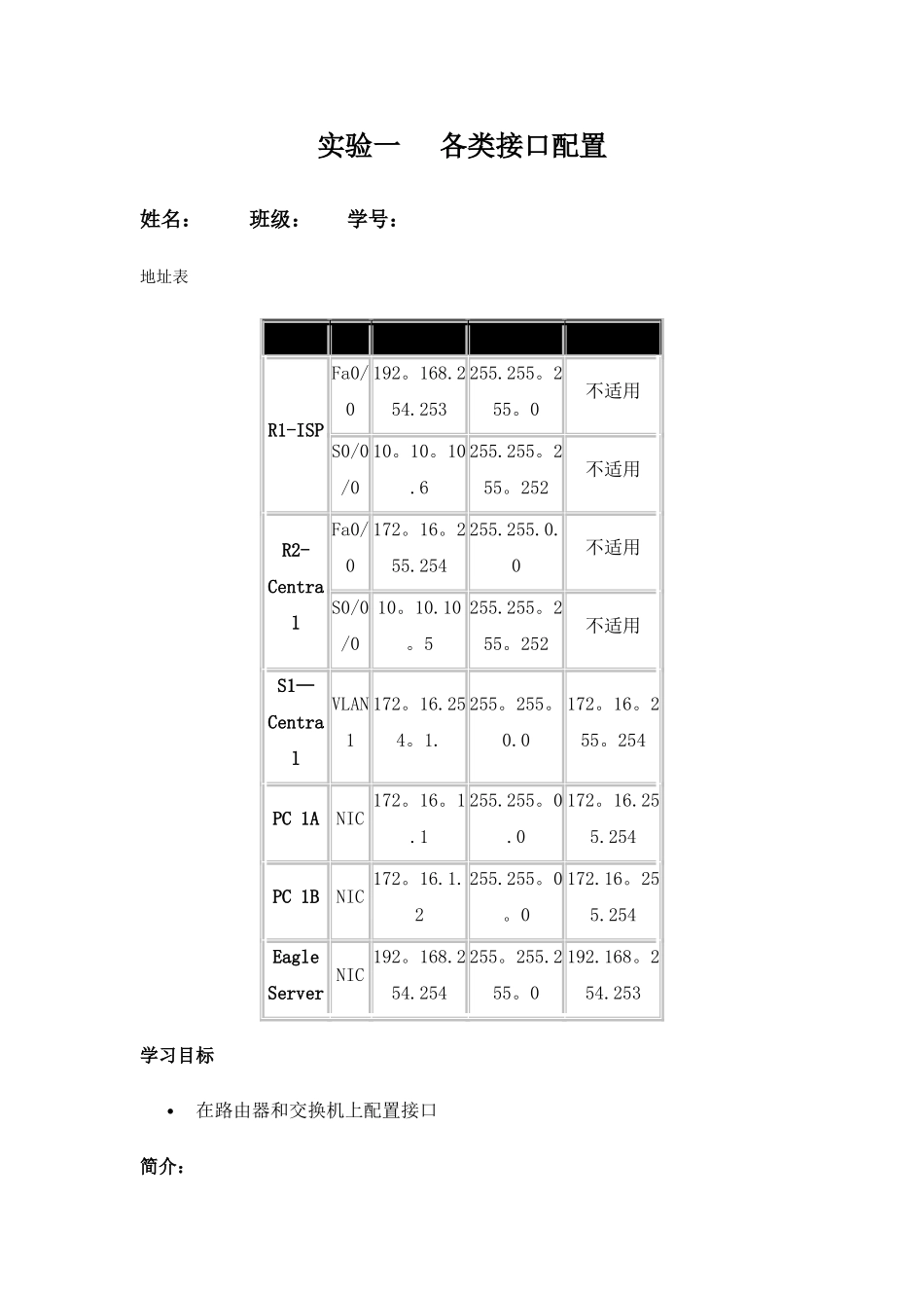 组网工程实验报告_第1页