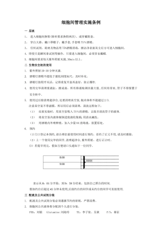 细胞间管理规范