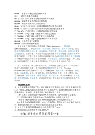 细菌耐药性监测报表范本