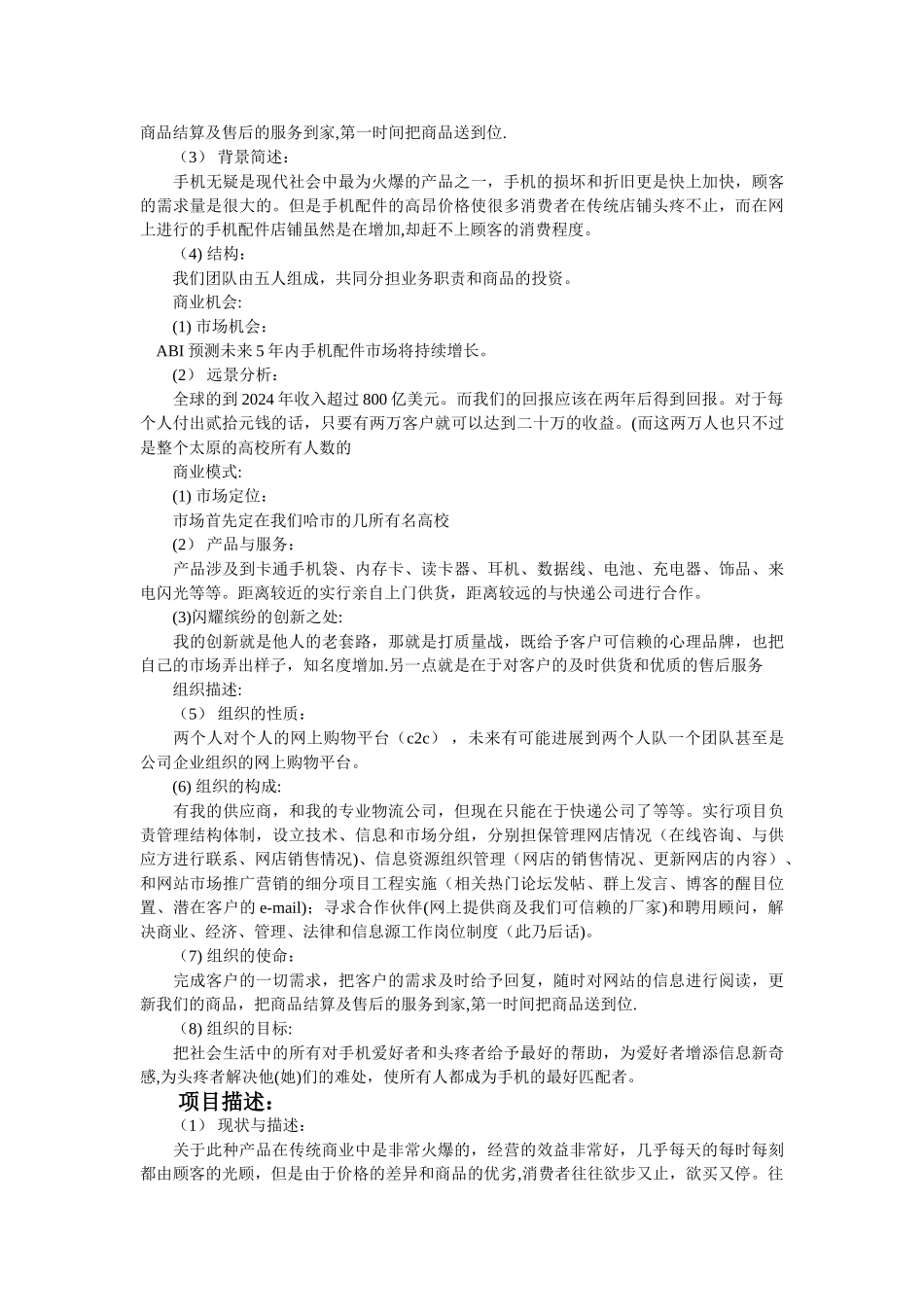 经典商业计划书范文大全范例_第3页