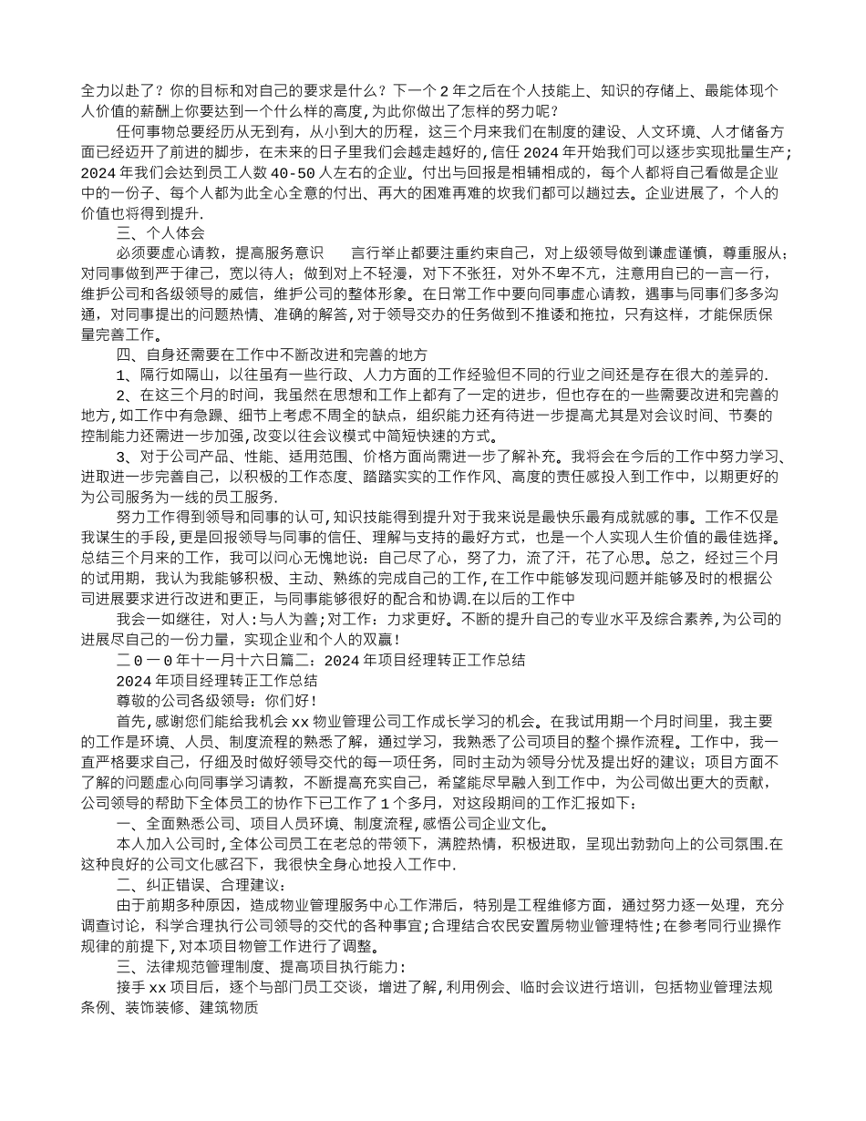 经理转正工作总结_第2页