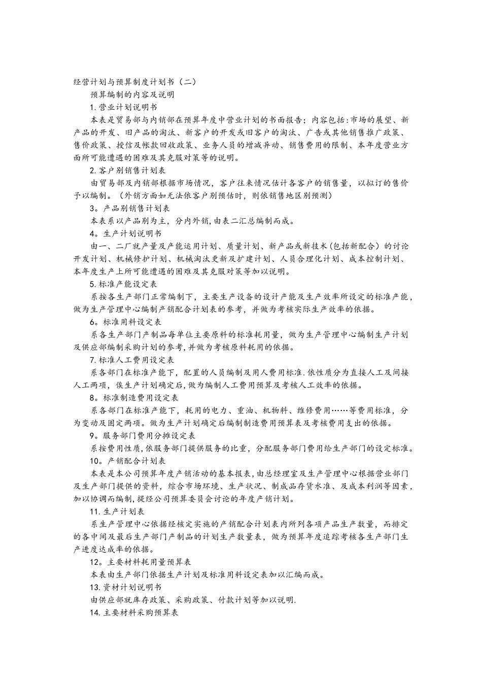 经营计划与预算制度计划书1_第1页