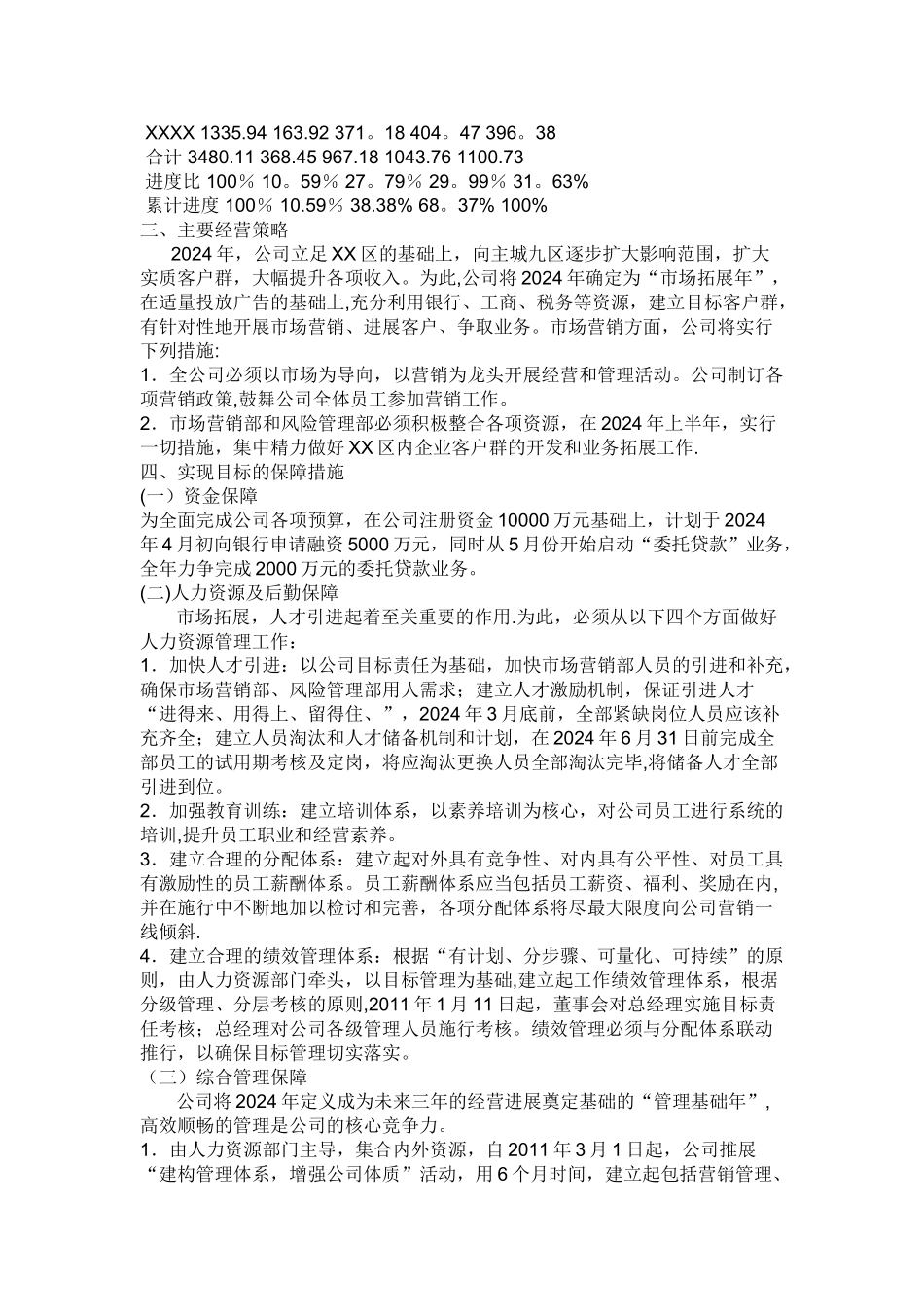 经营计划书范本_第2页