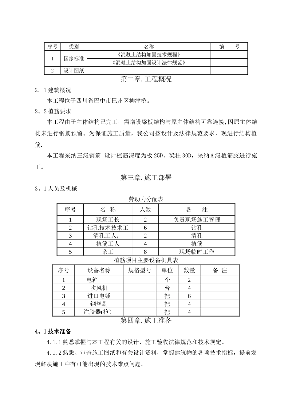 结构植筋施工方案_第2页
