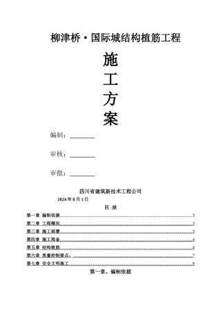 结构植筋施工方案