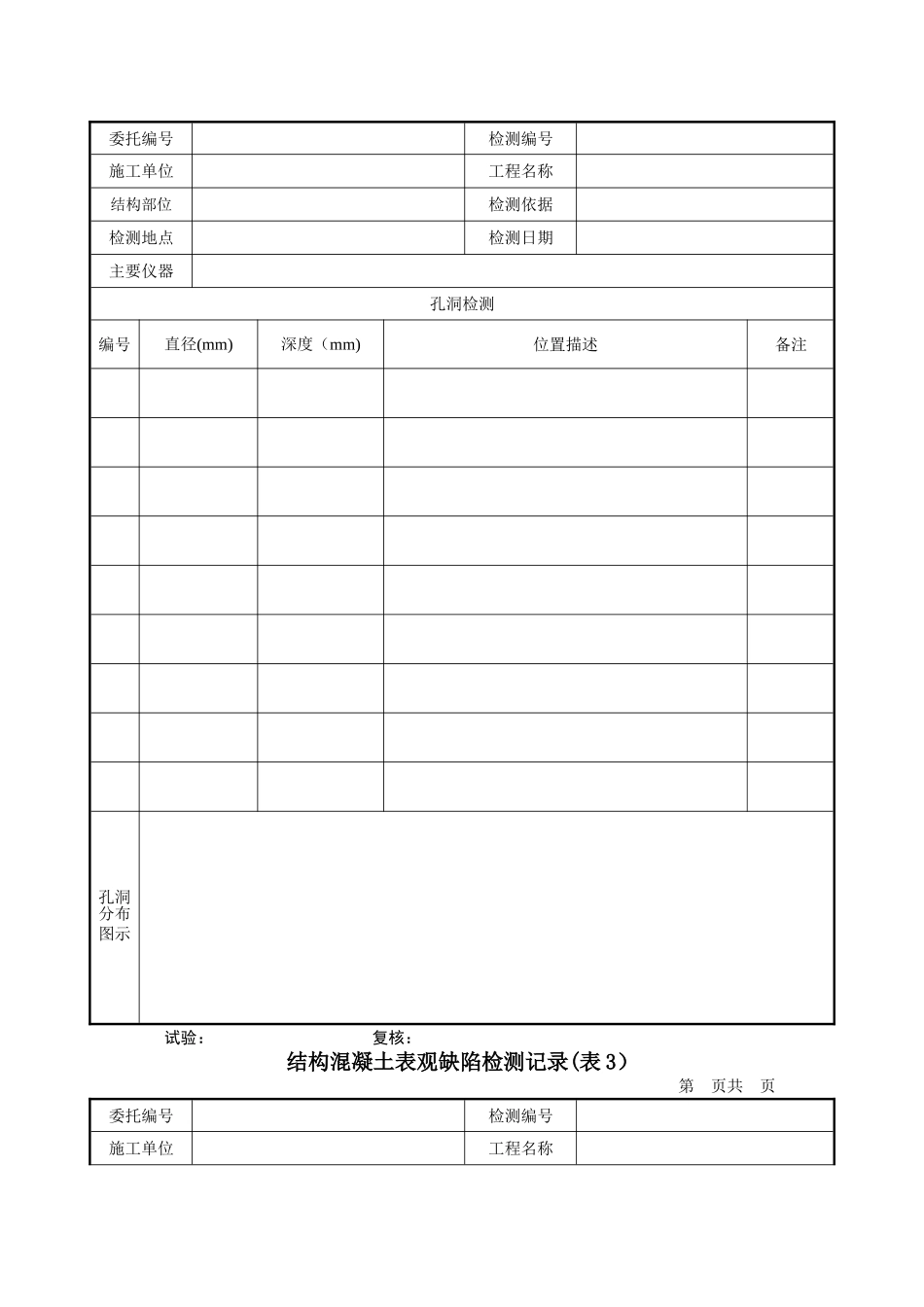 结构混凝土表观缺陷检测记录_第2页