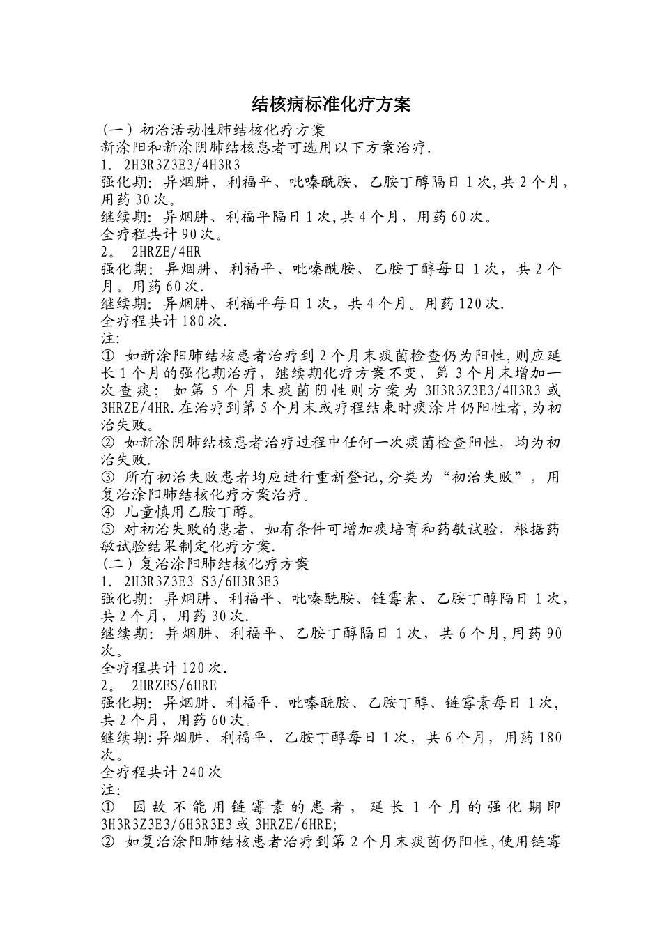 结核病标准化疗方案_第1页