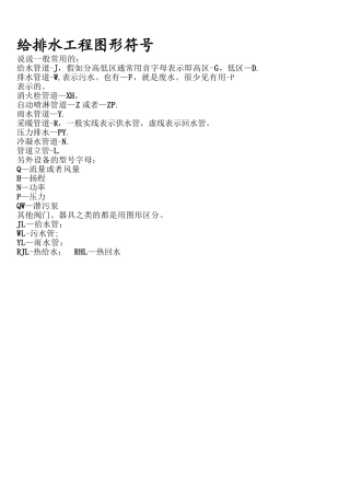 给排水工程图例符号
