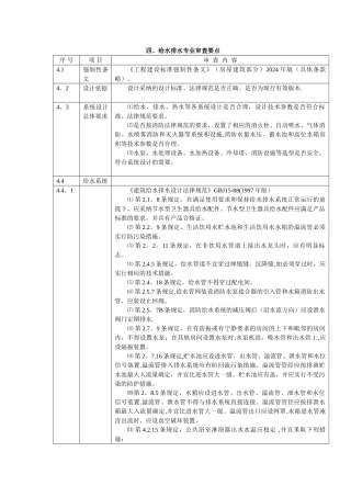 给排水施工图审查要点