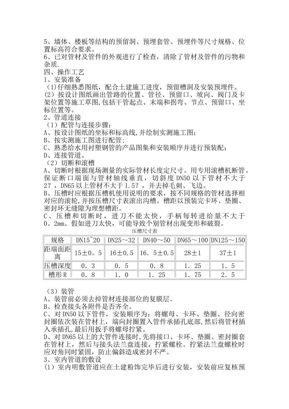 给水用衬塑钢管道安装作业指导书_第3页