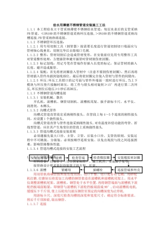 给水用薄壁不锈钢管道安装施工工法