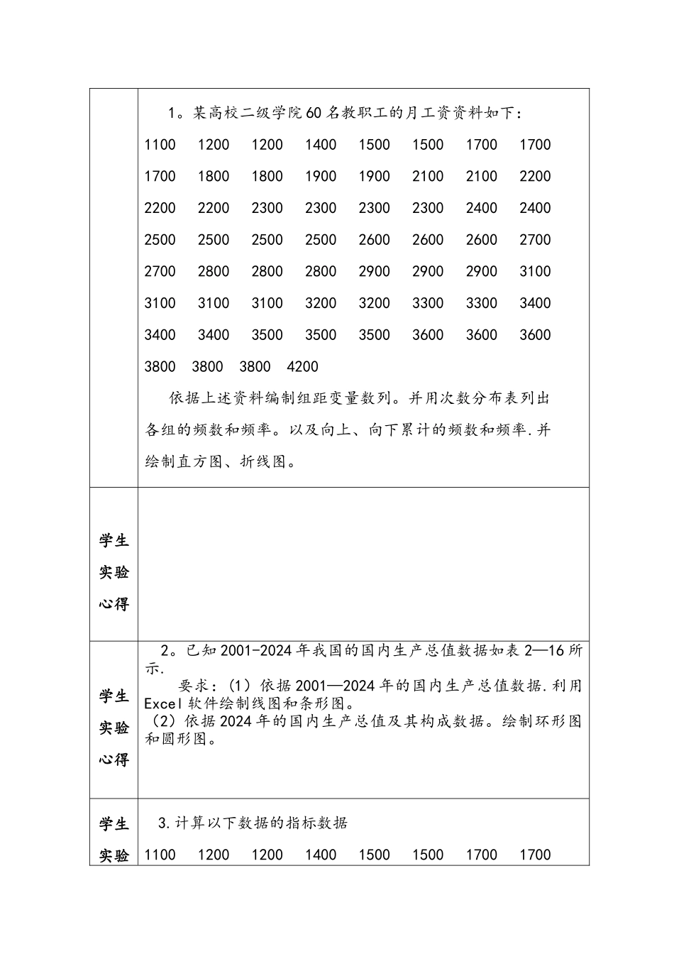 统计学实验报告汇总_第2页