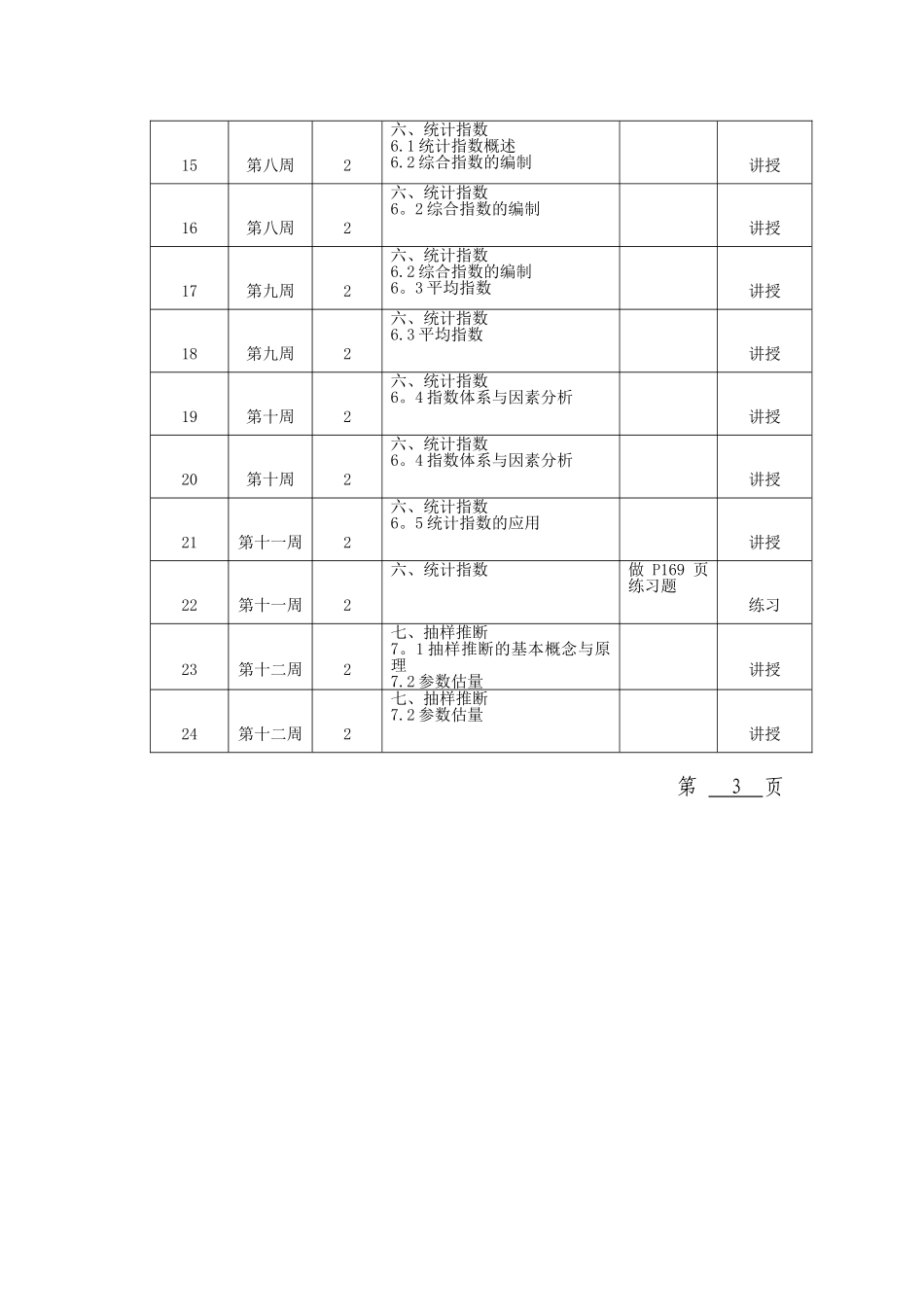 统计学授课计划表_第3页