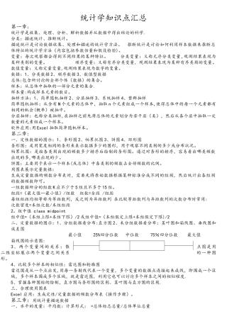 统计学知识点汇总