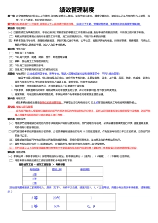 绩效管理制度与奖惩制度