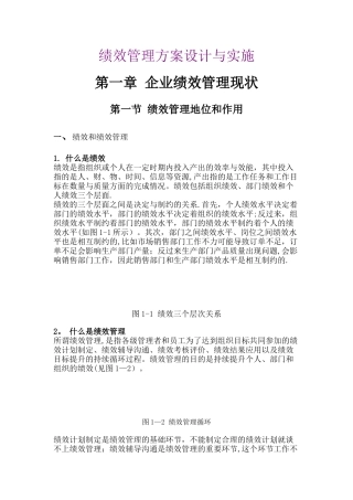 绩效管理方案设计与实施
