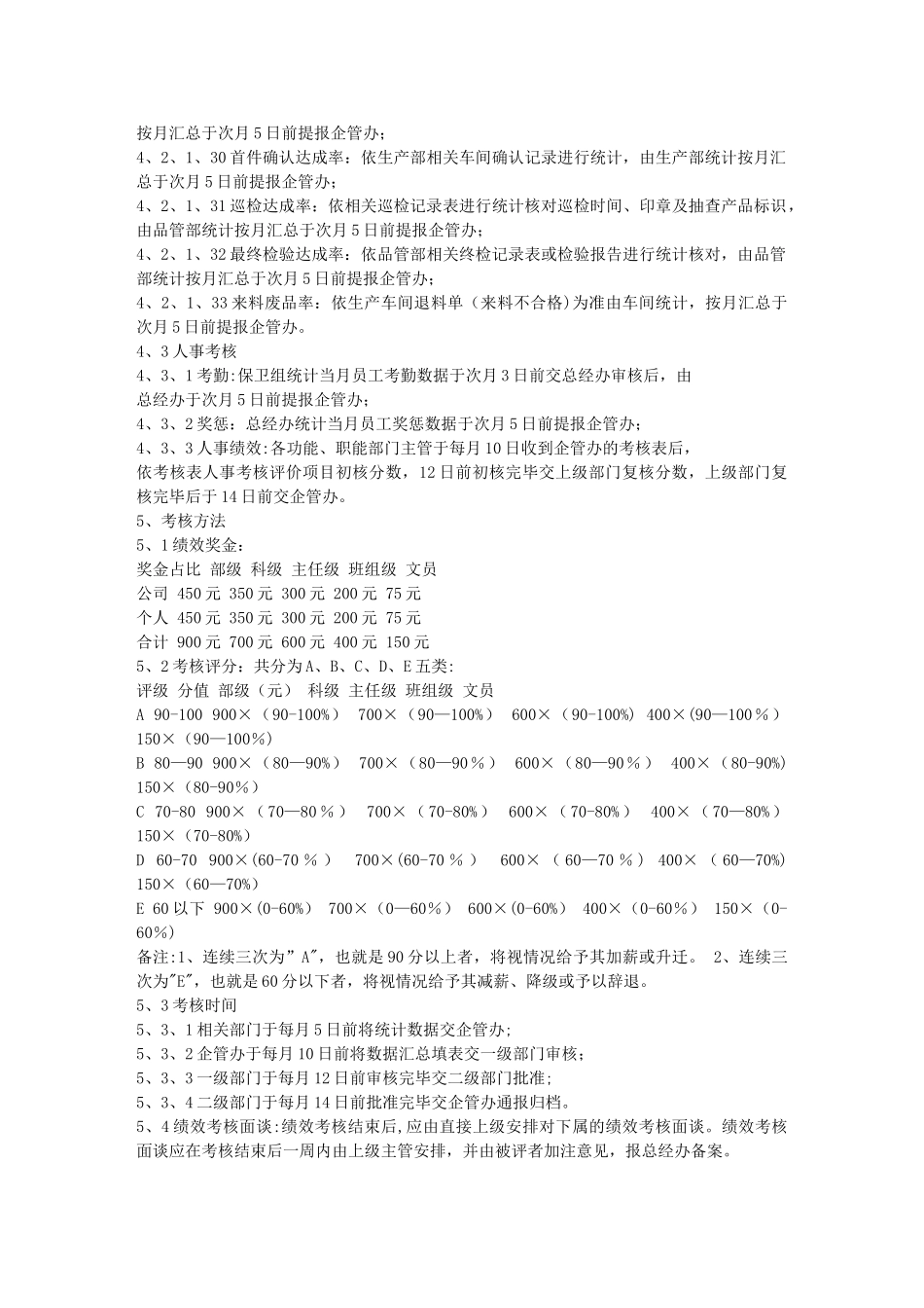 绩效考核制度-KPI关健绩效目标考核_第3页