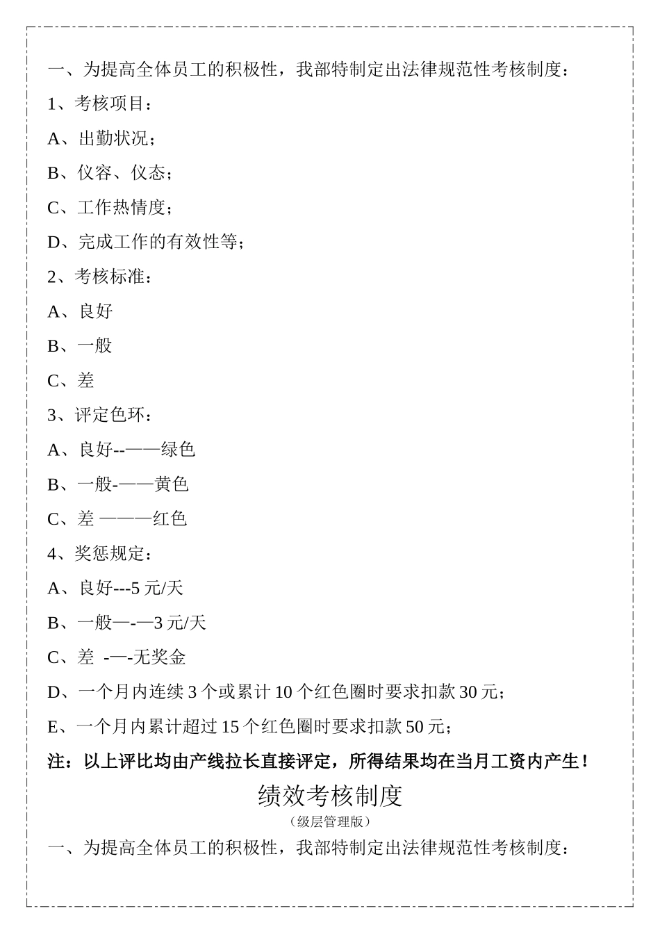 绩效考核制度(员工版)_第2页