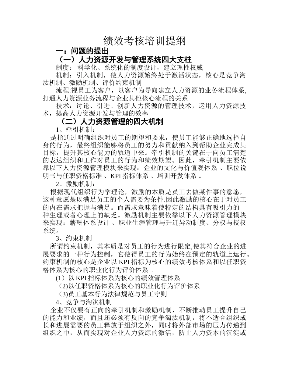 绩效考核培训提纲_第1页