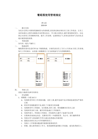 绩效考核葡萄图实行方案