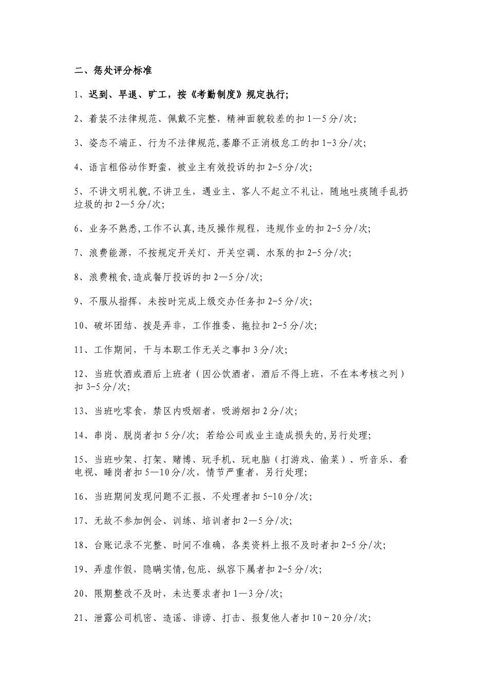 绩效考核评分及奖惩方案_第3页